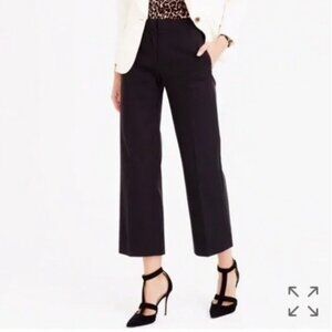 J.Crew Patio Pant in Super 120s Wool Black Size 2